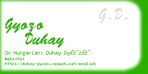 gyozo duhay business card